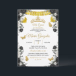 Invitación Fiesta Black & Gold Butfly Mis XV Anos<br><div class="desc">Fiesta Black & Gold Butterfly Mis XV Invitación Anos</div>