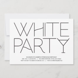 Invitación Fiesta blanco