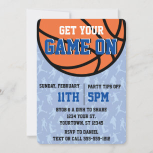 Invitación Fiesta Blue Big Game College Basketball Watch