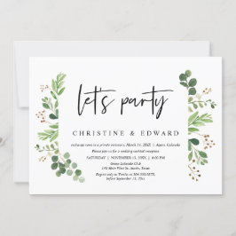 Invitación Fiesta, Boda Elopement
