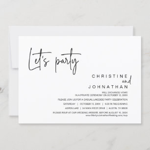 Invitación Fiesta, Boda Elopement Dinner