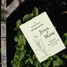 Invitación Fiesta boda Garden | Masaje amarillo