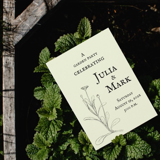 Invitación Fiesta boda Garden | Masaje amarillo (Subido por el creador)