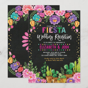 Invitación Fiesta Boda Recepción Fiesta floral mexicano