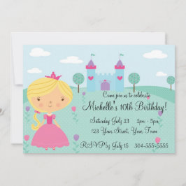 Invitación Fiesta bonita de la princesa cumpleaños