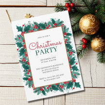 Fiesta Botánica de Navidad con Acuarela de Acebo E