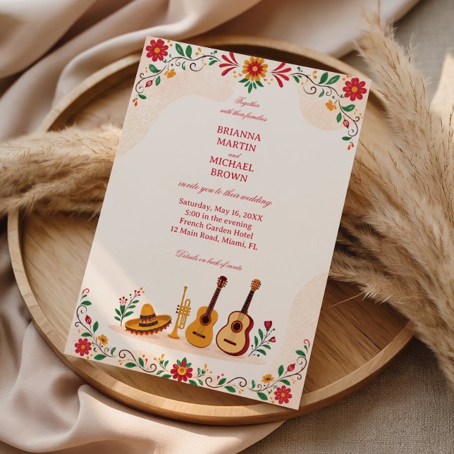 Invitación Fiesta Botánica Folk Colorida Mexicana (Subido por el creador)
