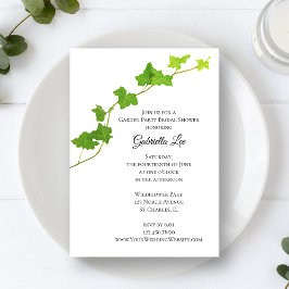 Invitación Fiesta  Bridal Ivy Vine Garden Inglés Verde
