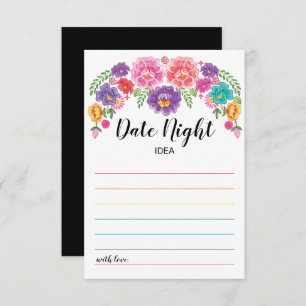 Invitación Fiesta Bridal Shower Game Date Night Idea Card