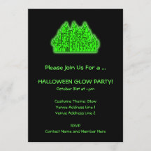 Fiesta brillante de Halloween verde animado