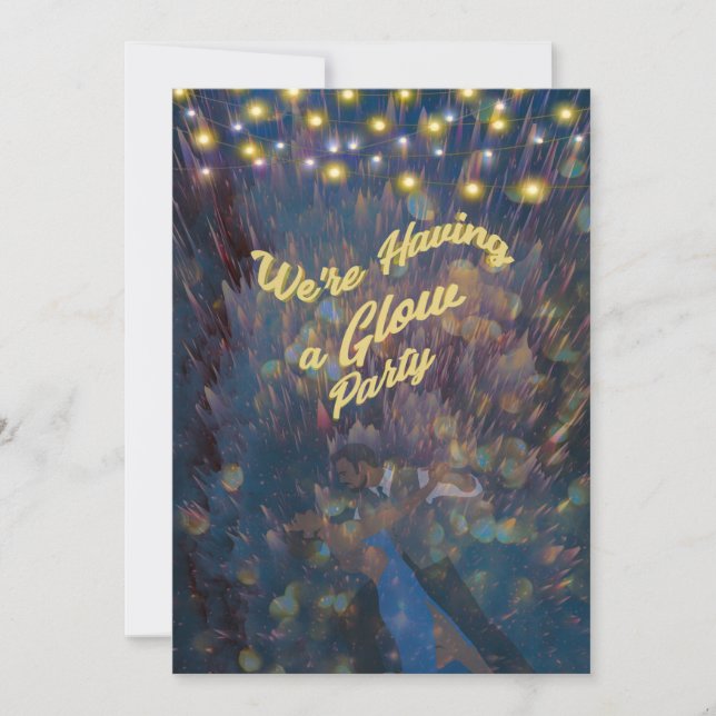 Invitación Fiesta brillante para hombre de 18 años o mujer (Anverso)