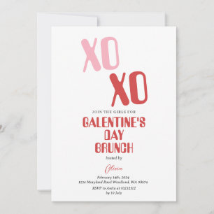 Invitación Fiesta Brunch del Día de Galentines Amistad San Va