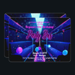 Invitación Fiesta Bus Glow Fiesta Club Hopping 21st Birthday<br><div class="desc">Personalizar para su evento</div>