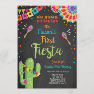 Invitación Fiesta Cactus Boy