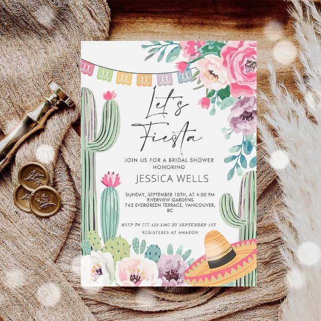 Invitación Fiesta Cactus Bridal Shower (Subido por el creador)