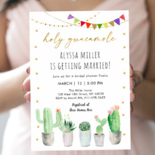 Invitación Fiesta Cactus Bridal Shower
