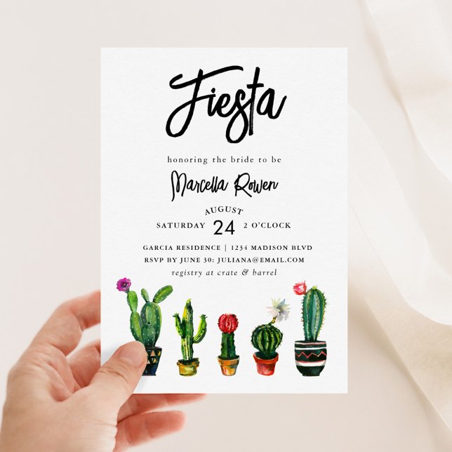 Invitación Fiesta Cactus Bridal Shower (Subido por el creador)