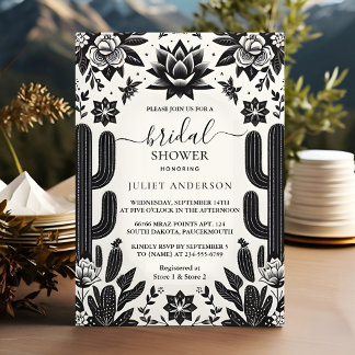 Invitación Fiesta Cactus Love In Bloom Mexicans Bridal Shower