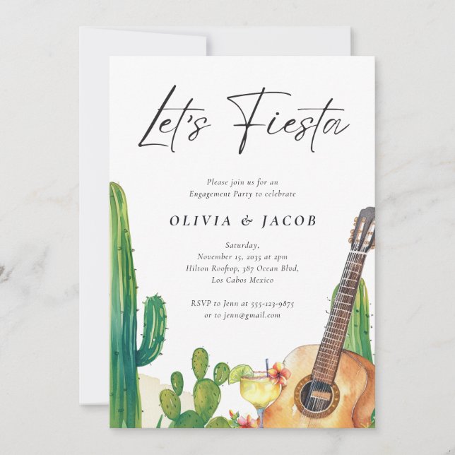 Invitación Fiesta Cactus Partido Compromiso Mexicano (Anverso)