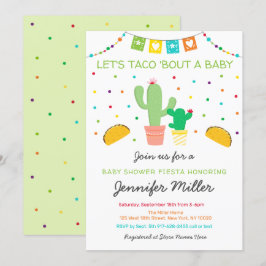 Invitación Fiesta Cactus Taco Bout A Baby Shower