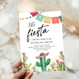 Invitación Fiesta Cactus Watercolor Bridal Shower