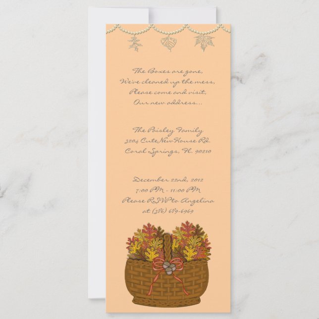 Invitación Fiesta caliente de la casa dulce invita (Anverso)