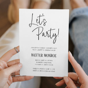 Invitación Fiesta Casual Backyard Graduation Party