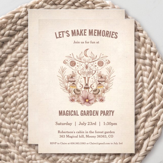 Invitación Fiesta Celestial Mágico de Cumpleaños (Family Reunion Birthday Magical Celestial Party Invitation)