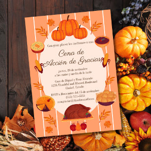 Invitación Fiesta Cena de Día de Acción de Gracias