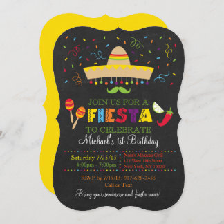 Invitación Fiesta Chalkboard Cumpleaños