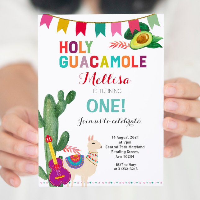 Invitación Fiesta Chica de cumpleaños de Guacamole (Subido por el creador)