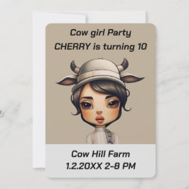 Invitación Fiesta chica de vaca