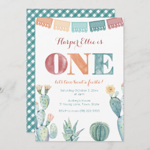 Invitación Fiesta Chica Mexicana  otoño primer cumpleaños Fie