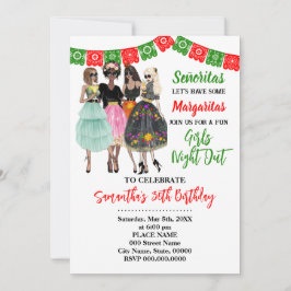 Invitación Fiesta Chicas Noche Fuera Cumpleaños