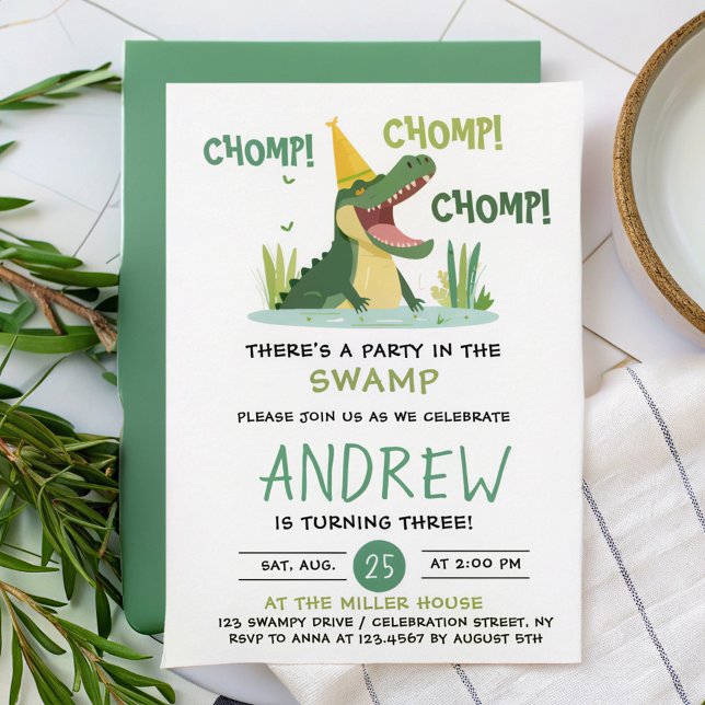 Invitación Fiesta Chomp Chomp en el cumpleaños del lagarto de (Subido por el creador)