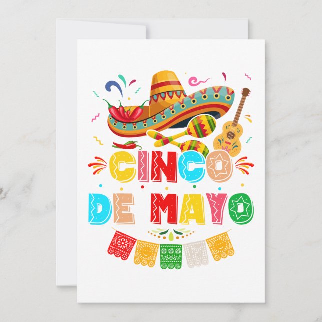 Invitación Fiesta Cinco de Mayo (Anverso)