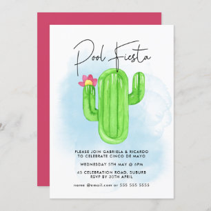 Invitación Fiesta Cinco de Mayo de la Piscina de Cactus