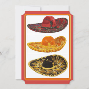 Invitación Fiesta Cinco De Mayo Sombreros