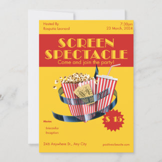 Invitación Fiesta cinematográfica: bucear en pelotas cinemato