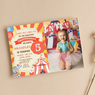 Invitación Fiesta Circus Animals Fiesta de Carnaval Foto de c