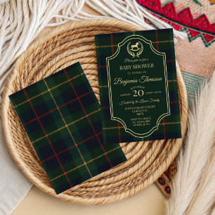 Invitación Fiesta clásica de bebé con tema de caballo de polo