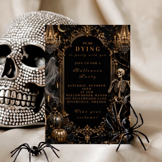 Invitación Fiesta Clásica de Halloween Vintage (Subido por el creador)