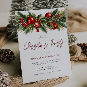 Invitación Fiesta Clásica de Navidad Corporativa