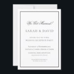 Invitación Fiesta clásico de recepción de la boda blanca y ne<br><div class="desc">Invitación a la recepción de la Boda Blanca y Negra.</div>