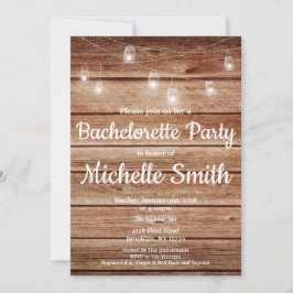 Invitación Fiesta colgante de Bachelorette de las luces del