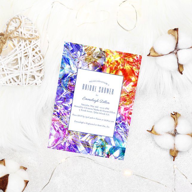 Invitación Fiesta Color Diamante Cristal Bridal Ducha (Subido por el creador)