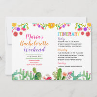 Fiesta Colorful Bridal Shower Itinerary