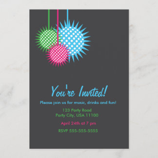 Invitación Fiesta Colorful Disco Ball