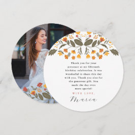 Invitación Fiesta Colorida Cumpleaños 15 Años Foto Gracias