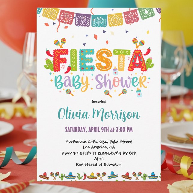 Invitación Fiesta Colorida de Baby Shower (Subido por el creador)